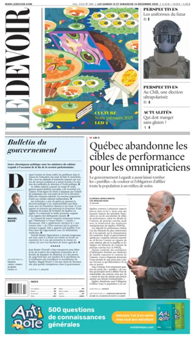 Cover of Le Devoir