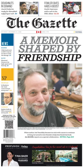 Cover of Montreal Gazette