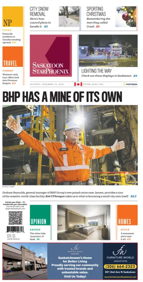 Cover of Saskatoon StarPhoenix