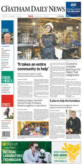 Cover of The Chatham Daily News