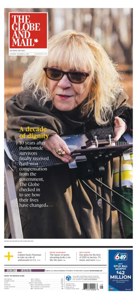 Cover of The Globe and Mail Metro (Ontario Edition)