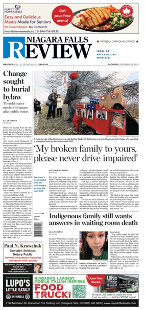 Cover of The Niagara Falls Review