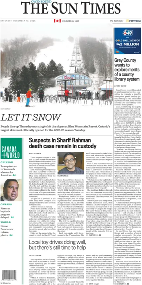 Cover of The Sun Times (Owen Sound)