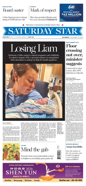 Cover of Toronto Star