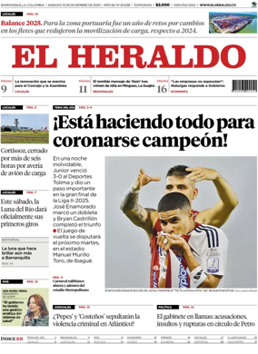 Cover of El Heraldo (Colombia)