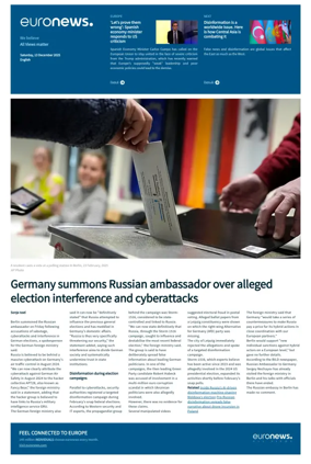 Cover of EuroNews (English Edition)