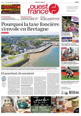 Cover of Ouest France (Auray)