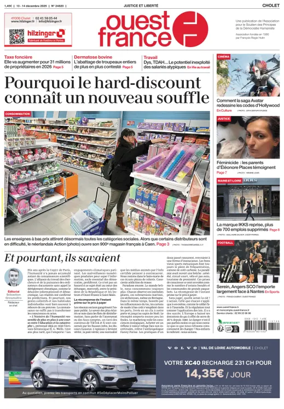 Cover of Ouest France (Cholet)