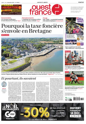 Cover of Ouest France (Pontivy)
