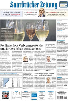Cover of Saarbruecker Zeitung