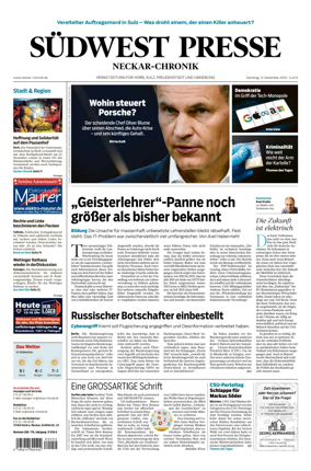 Cover of SUDWEST PRESSE - Neckar-Chronik