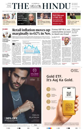 Cover of The Hindu (Hyderabad)