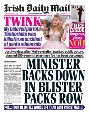Cover of Irish Daily Mail