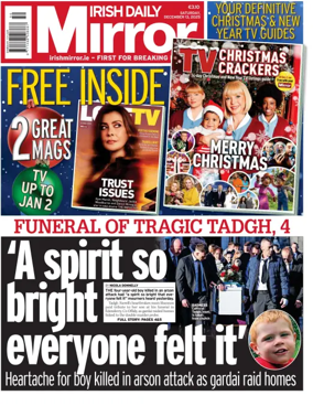 Cover of Irish Daily Mirror