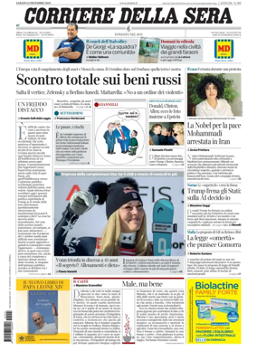 Cover of Corriere della Sera 