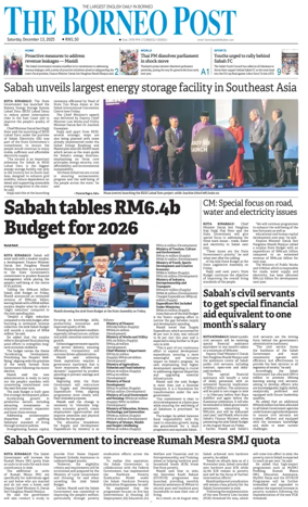 Cover of The Borneo Post (Sabah)