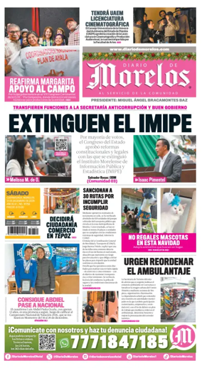 Cover of Diario de Morelos
