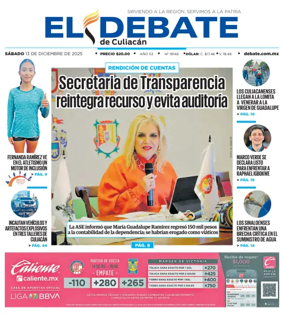 Cover of El Debate de Culiacán