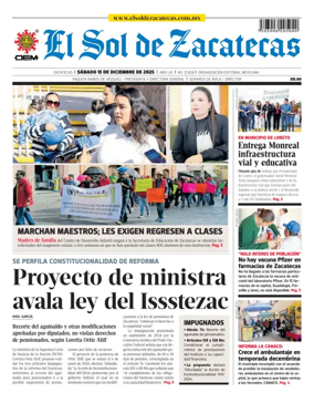 Cover of El Sol de Zacatecas