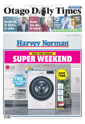 Cover of Otago Daily Times