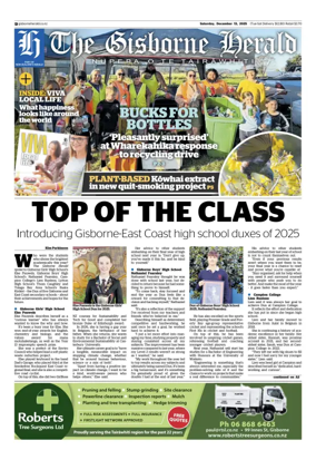 Cover of The Gisborne Herald (Saturday edition)