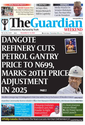 Cover of The Guardian Nigeria