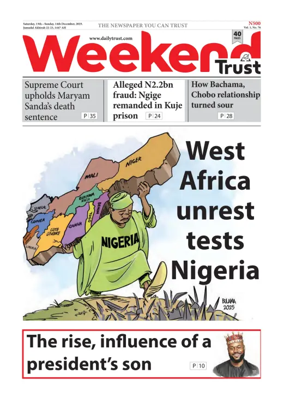 Cover of Weekly Trust