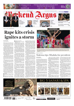 Cover of Weekend Argus (Saturday Edition)