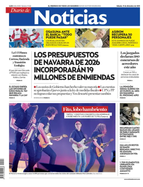 Cover of Diario de Noticias (Spain)