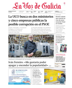 Cover of La Voz de Galicia (Pontevedra)