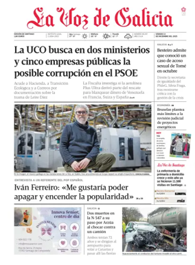 Cover of La Voz de Galicia (Santiago)