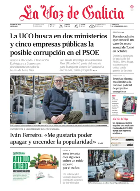 Cover of La Voz de Galicia (Vigo)