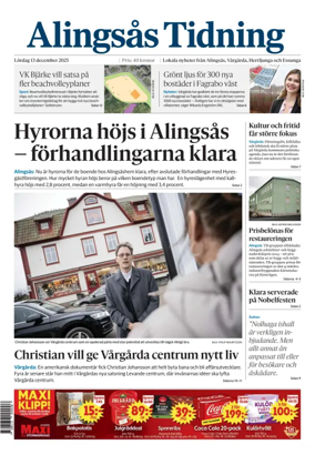 Cover of Alingsås Tidning