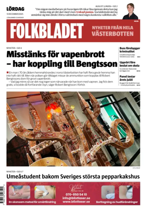 Cover of Folkbladet Västerbotten
