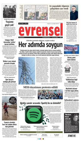 Cover of Evrensel Gazetesi