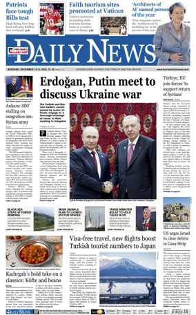 Cover of Hurriyet Daily News & Economic Review