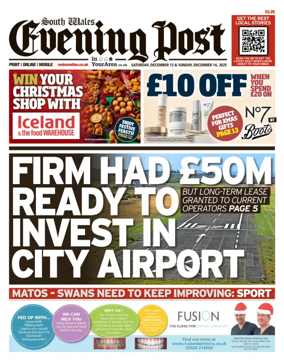 Cover of South Wales Evening Post