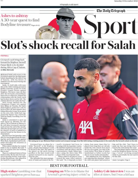Cover of The Daily Telegraph - Sport Saturday