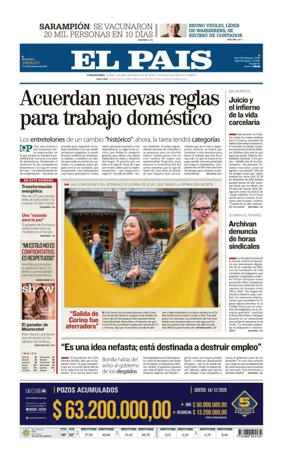 Cover of El Pais (Uruguay)