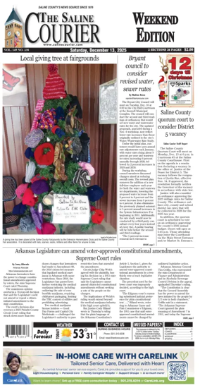 Cover of The Saline Courier Weekend