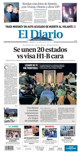 Cover of El Diario de El Paso