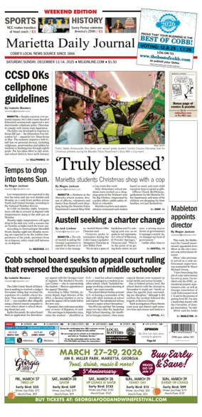 Cover of Marietta Daily Journal