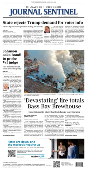 Cover of Milwaukee Journal Sentinel