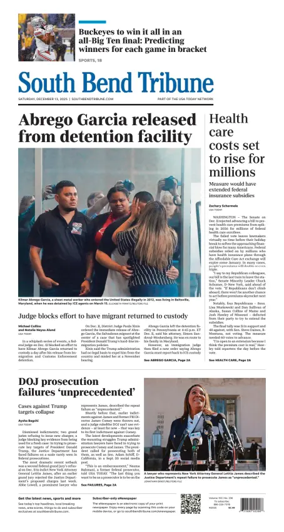Cover of South Bend Tribune