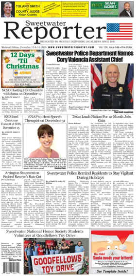 Cover of Sweetwater Reporter