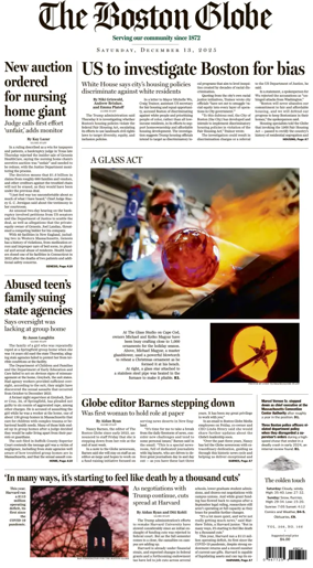 Cover of The Boston Globe