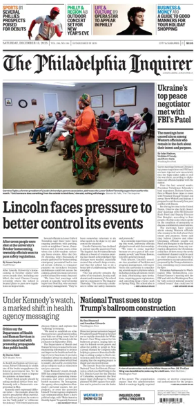 Cover of The Philadelphia Inquirer