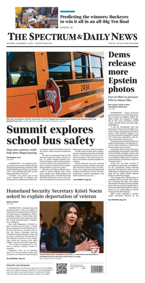 Cover of The Spectrum & Daily News