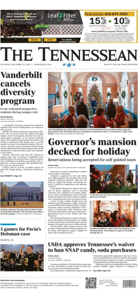 Cover of The Tennessean