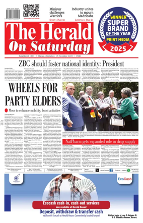 Cover of The Herald (Zimbabwe)